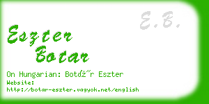 eszter botar business card